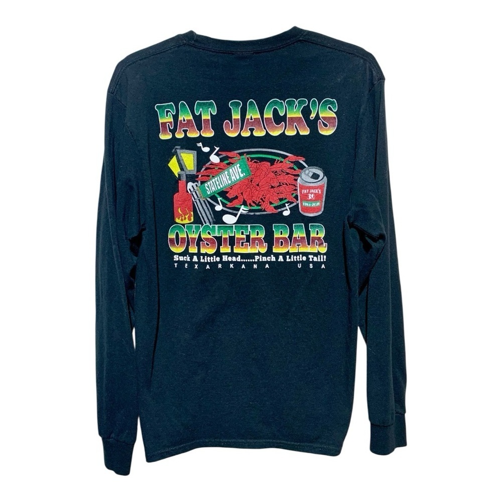 Fat Jack's Oyster Bar Long Sleeve Shirt Sz Medium